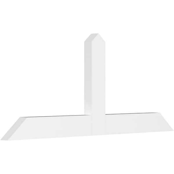 Ekena Millwork Portland Architectural Grade PVC Gable Bracket, 48"W x 20"H x 2"D x 4"F, 10/12 Pitch GBP048X20X0204POR00 - main